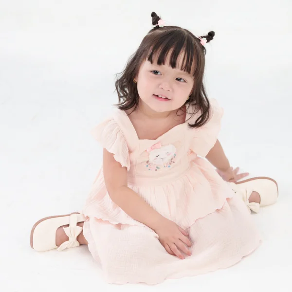 Đầm bé gái Animo CL723007 (6M-6Y,Hồng Cam)