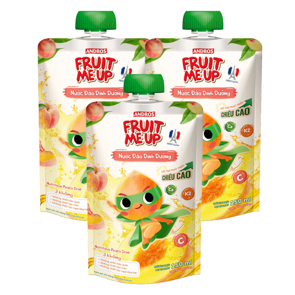 Combo 3 Fruit Me Up Nước Đào Dinh Dưỡng 150ml/Fruit Me Up Nutrious Peach drink 150ml