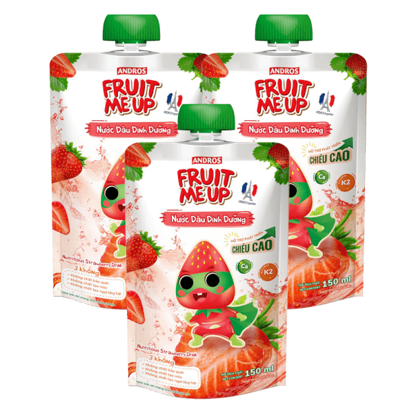 Combo 3 Fruit Me Up Nước Dâu Dinh Dưỡng 150ml/Fruit Me Up Nutrious Strawberry drink 150ml