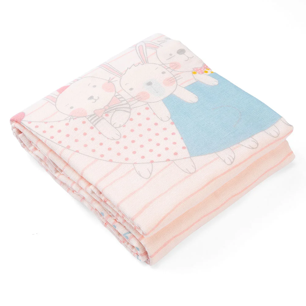 Combo 2 Khăn tắm trẻ em Cotton Thỏ và bạn Animo BM9T (60x120cm,Hồng)
