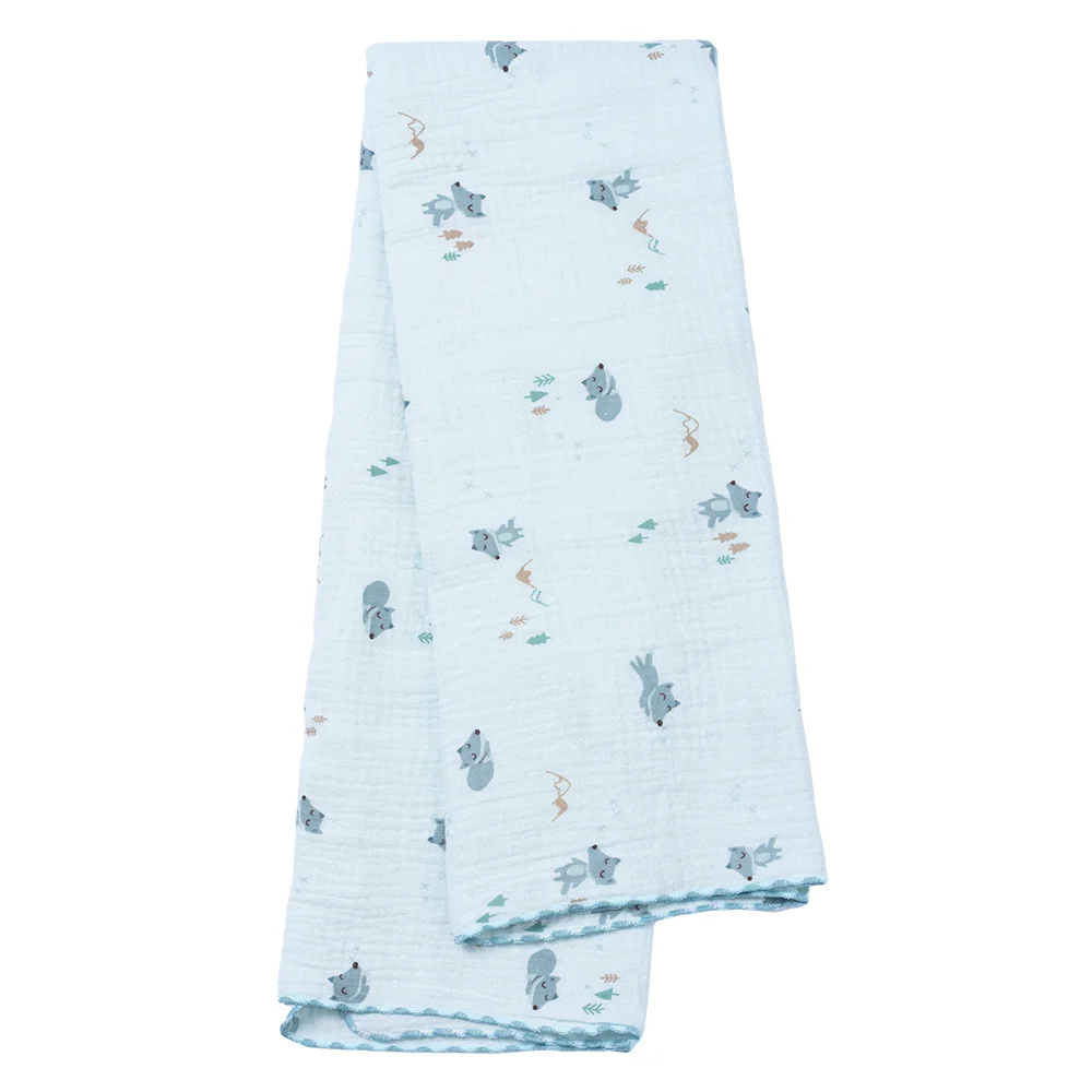 Chăn xô nhăn Cotton 4 lớp cao cấp Animo T2304_NBA002 (75x100cm,1 cái,Giao màu ngẫu nhiên)