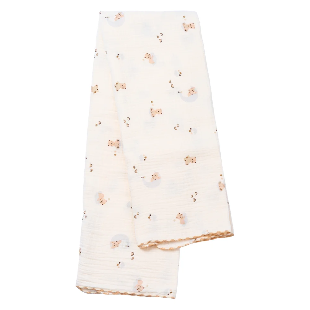 Chăn xô nhăn Cotton 4 lớp cao cấp Animo T2304_NBA002 (75x100cm,1 cái,Giao màu ngẫu nhiên)