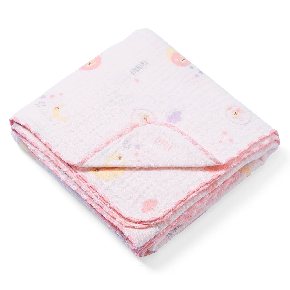 Chăn xô nhăn Cotton 4 lớp cao cấp Animo T2304_NBA002 (75x100cm,1 cái,Giao màu ngẫu nhiên)