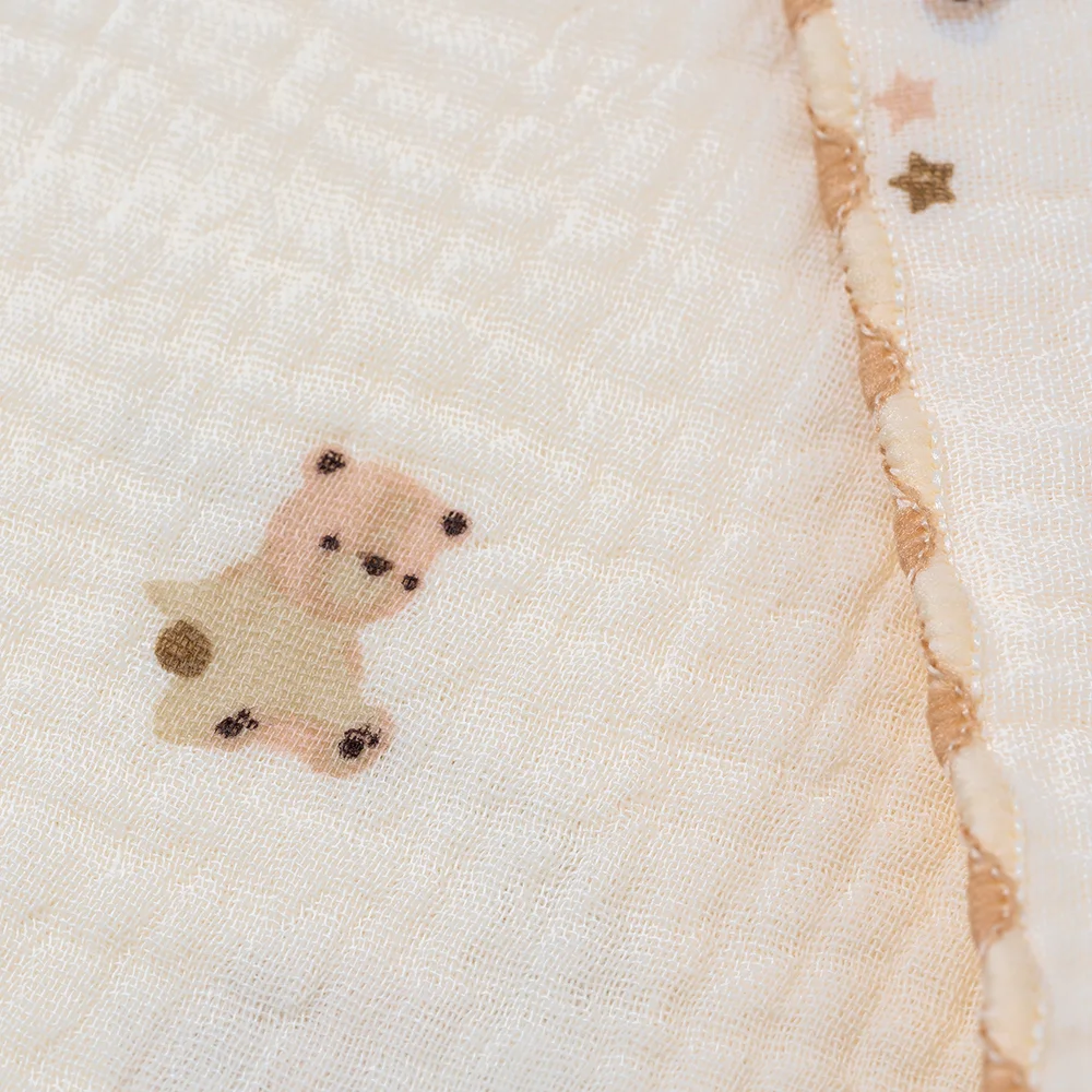 Chăn xô nhăn Cotton 4 lớp cao cấp Animo T2304_NBA002 (75x100cm,1 cái,Giao màu ngẫu nhiên)