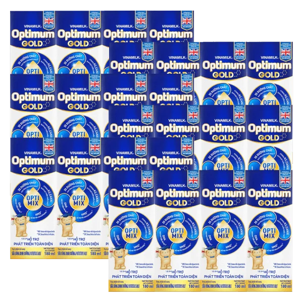 Combo 6 Sữa uống dinh dưỡng Optimum Gold 180ml (Lốc 4 hộp)