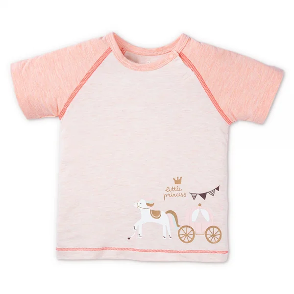 Bộ tính năng ngắn, vải sợi sồi BST Công chúa Animo BMC123105 (3-24M,Hồng dâu)