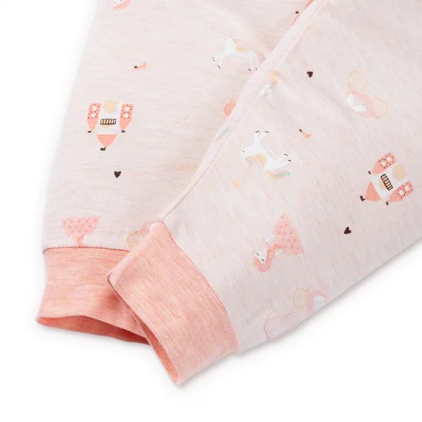 Bộ tính năng dài, vải sợi sồi BST Công chúa Animo BMC123110 (3-24M,Hồng dâu)