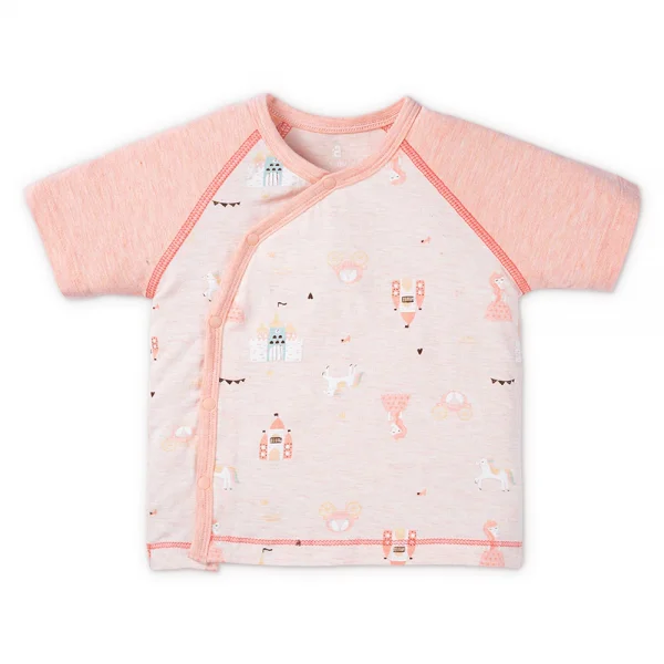 Bộ tính năng ngắn, vải sợi sồi BST Công chúa Animo BMC123079 (0-24M,Hồng dâu)