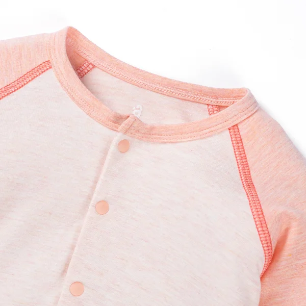 Bộ tính năng dài, vải sợi sồi BST Công chúa Animo BMC123085 (0-24M,Hồng dâu)