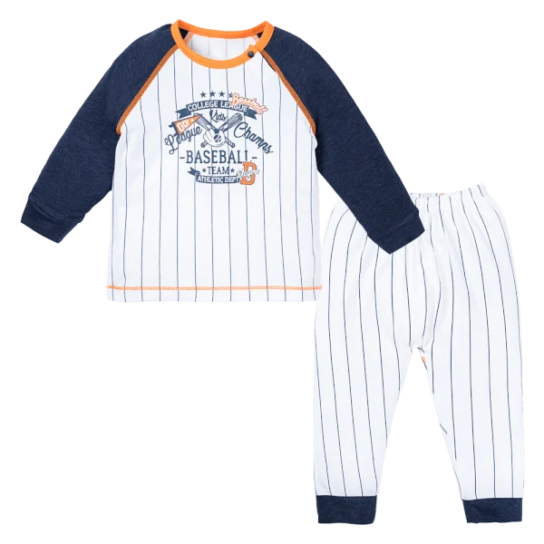 Bộ tính năng dài, vải sợi sồi BST Bóng chày Animo BMC123114 (3-24M,Xanh đen)