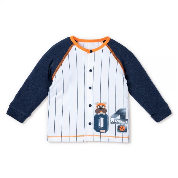 Bộ tính năng dài, vải sợi sồi BST Bóng chày Animo BMC123090 (0-24M,Xanh đen)