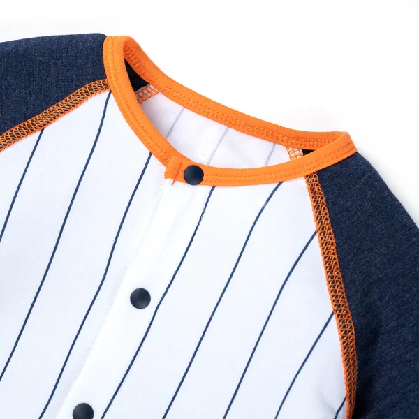 Bộ tính năng dài, vải sợi sồi BST Bóng chày Animo BMC123090 (0-24M,Xanh đen)