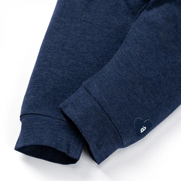 Bộ tính năng dài, vải sợi sồi BST Bóng chày Animo BMC123090 (0-24M,Xanh đen)