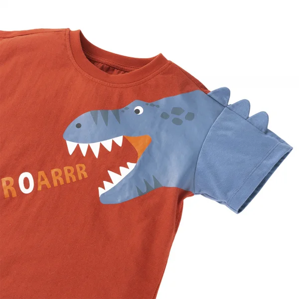 Bộ bé trai ngắn BST Khủng Long Animo HN623014 (6M-6Y,Đỏ)