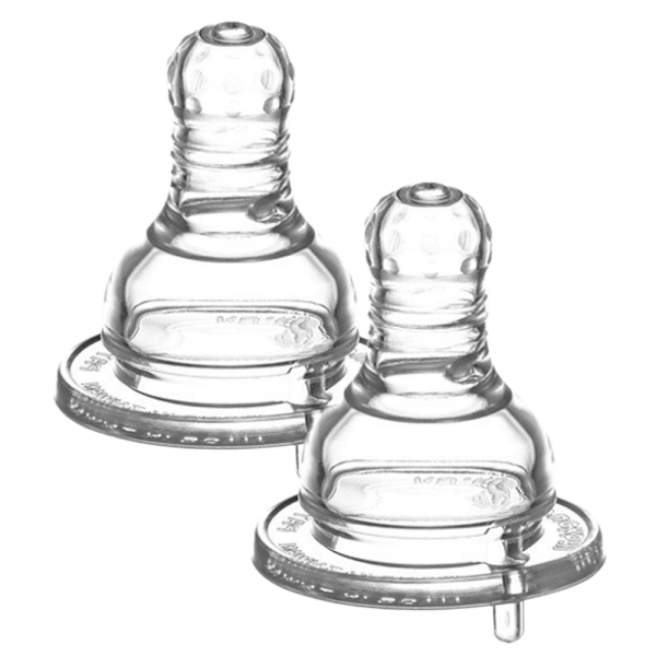Combo 2 Vĩ 2 núm ty bình sữa cổ nhỏ silicone chảy chữ thập Kuku L, KU5274