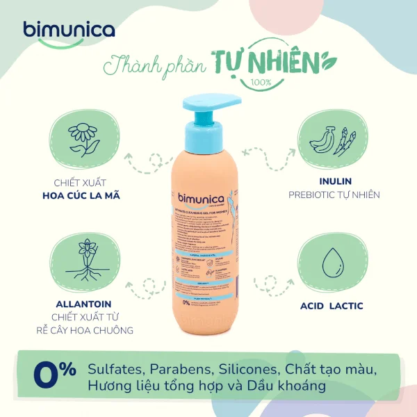 Dung dịch vệ sinh phụ nữ Bimunica 250ml