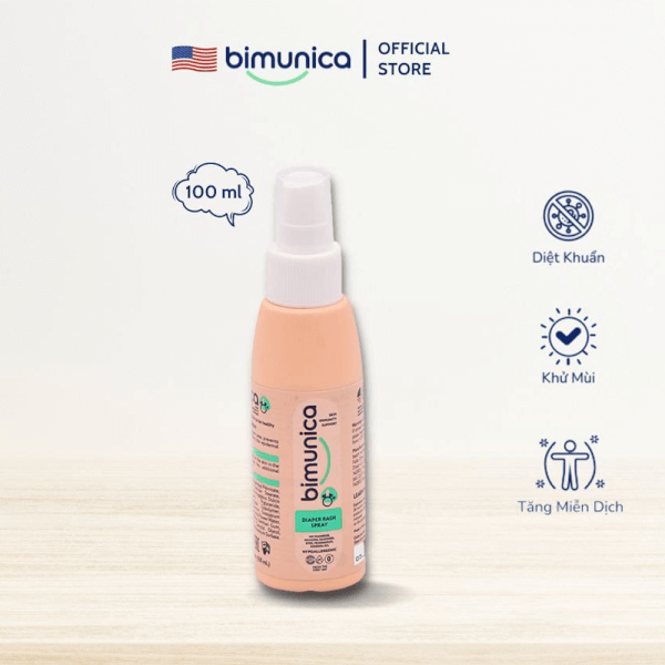 Xịt 2in1 Chống Hăm tã & dưỡng da BIMUNICA - 100 ml