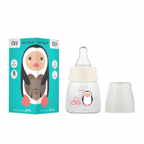 Bình sữa PP Agi 60ml - Chim cánh cụt