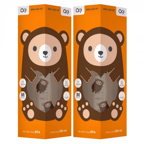 Bình sữa PP Agi 250ml  - Gấu