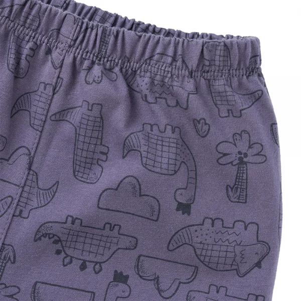 Bộ bé trai dài Dino Animo HN1223004 (6M-6Y,Kem phối tím)