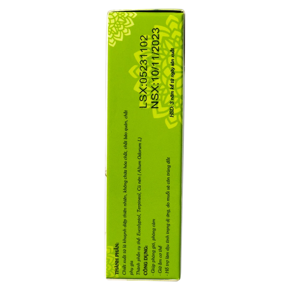 Tinh dầu khuynh diệp ngâm củ nén Mệ Đoan