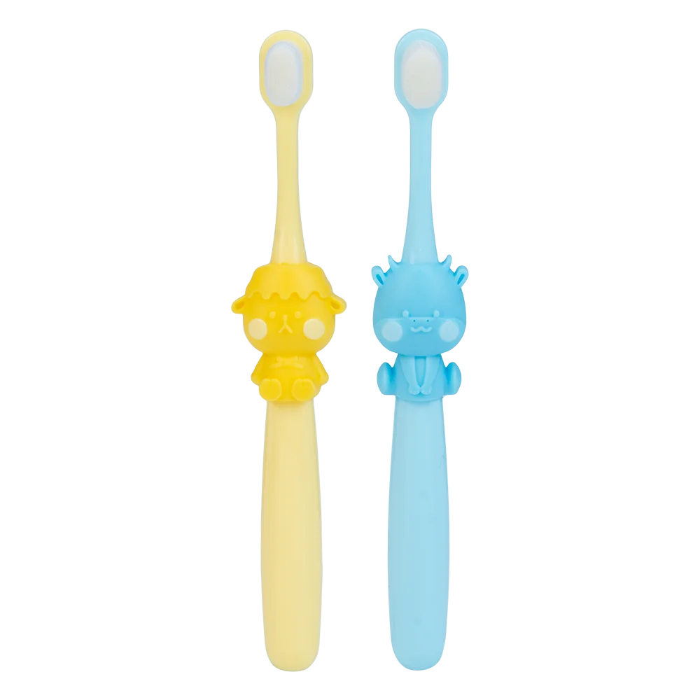 Bộ 2 bàn chải lông tơ Animo (Xanh dương, vàng, GH-TRMK01)