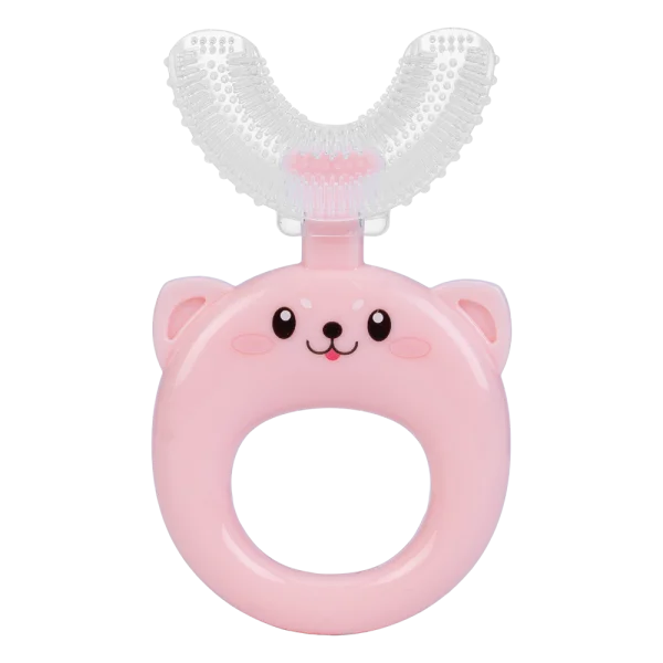 Combo 2 Bàn chải chữ U silicone Animo (Hồng, GH-TRMKU01)