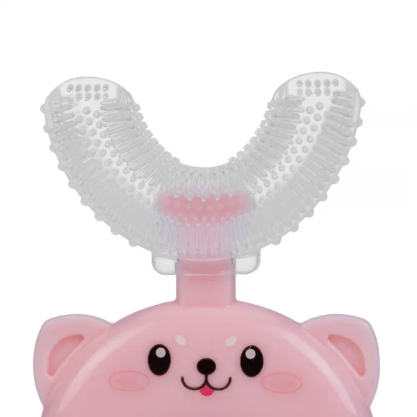 Combo 2 Bàn chải chữ U silicone Animo (Hồng, GH-TRMKU01)