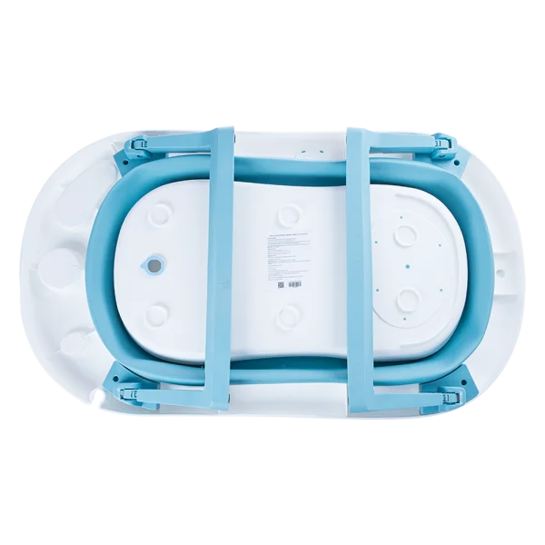 Thau tắm gấp gọn cảm biến nhiệt cá voi Animo (xanh dương)