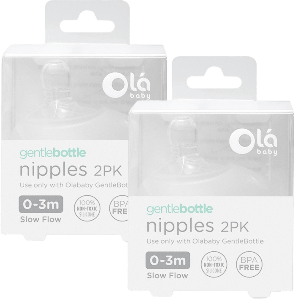 Combo 2 Vỉ 2 núm ty Olababy lỗ tròn (0-3M)