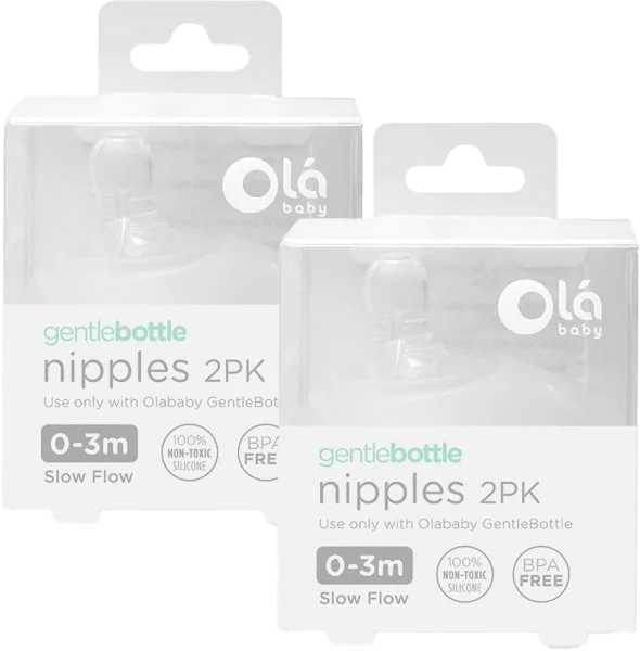 Combo 2 Vỉ 2 núm ty Olababy lỗ tròn (0-3M)