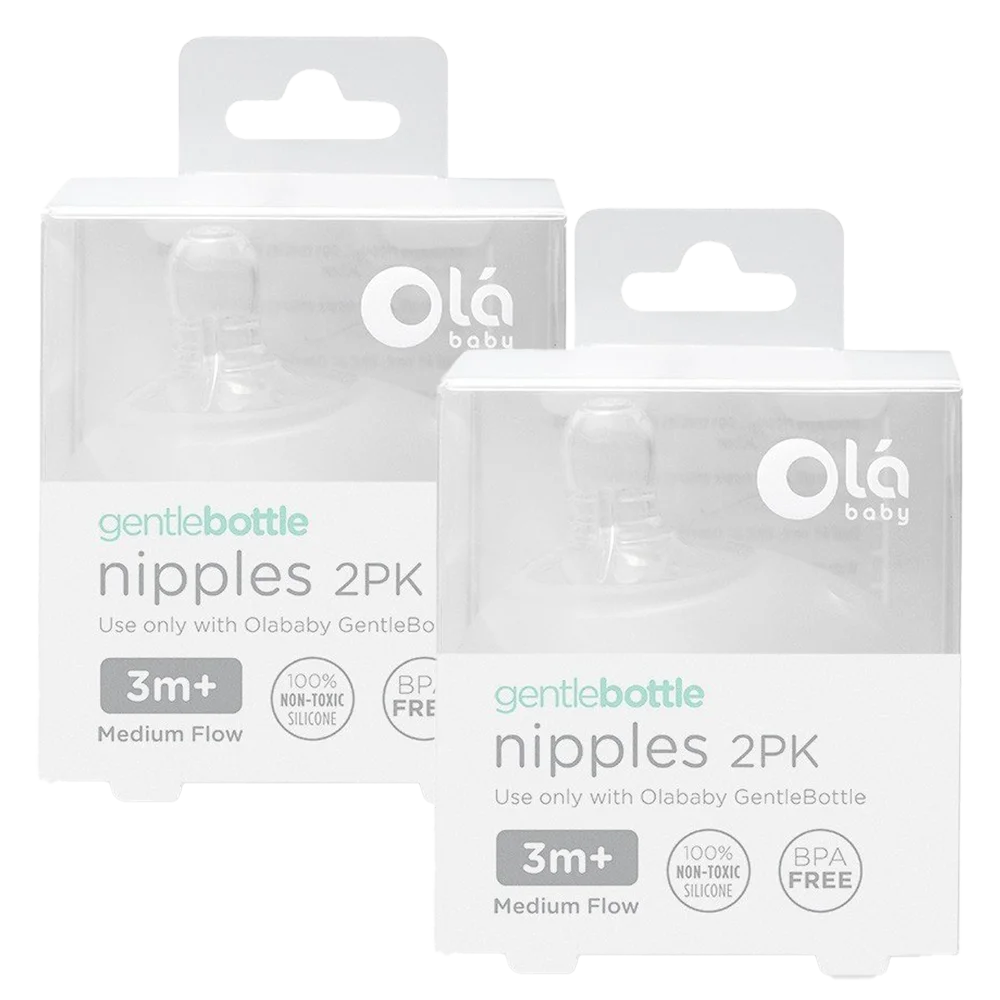 Combo 2 Vỉ 2 núm ty Olababy lỗ tròn (3M )