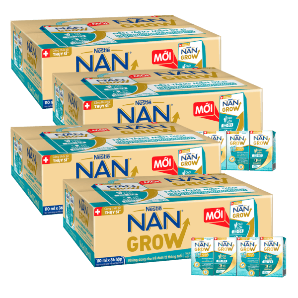 Combo 4 Thùng thực phẩm bổ sung Nestlé NANGROW 9 (4x110ml)