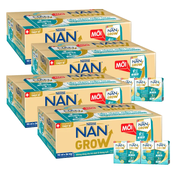 Combo 4 Thùng thực phẩm bổ sung Nestlé NANGROW 9 (4x110ml)