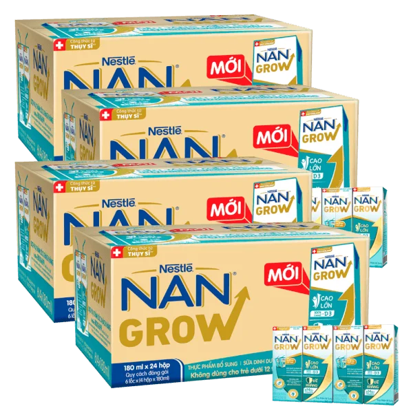 Combo 4 Thùng thực phẩm bổ sung Nestlé NANGROW 6 (4x180ml)