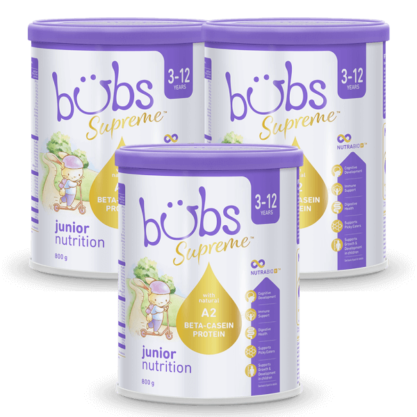 Combo 3 Sữa Bubs Supreme Junior Nutrition 800g (3-12 tuổi)