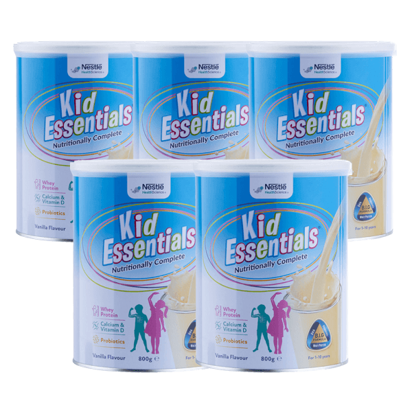 Combo 5 Thực phẩm dinh dưỡng y học Nestle Kid Essentials Nutritionally Complete 800g (1-10 tuổi)