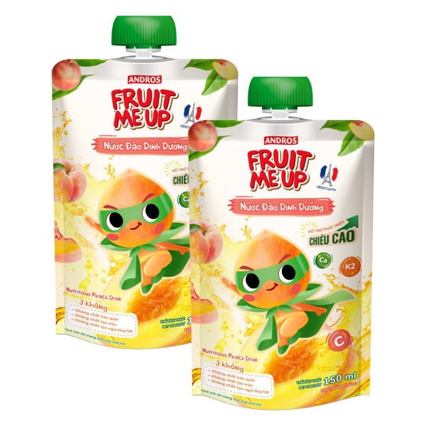 Combo 2 Fruit Me Up Nước Đào Dinh Dưỡng 150ml/Fruit Me Up Nutrious Peach drink 150ml