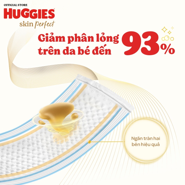 Combo 3 Tã dán cực đại Huggies Skin Perfect (M, 6-11kg, 76 miếng)