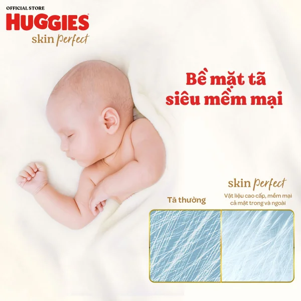 Miếng lót lọt lòng Huggies Skin Perfect (Newborn 1, dưới 5kg, 64 miếng)