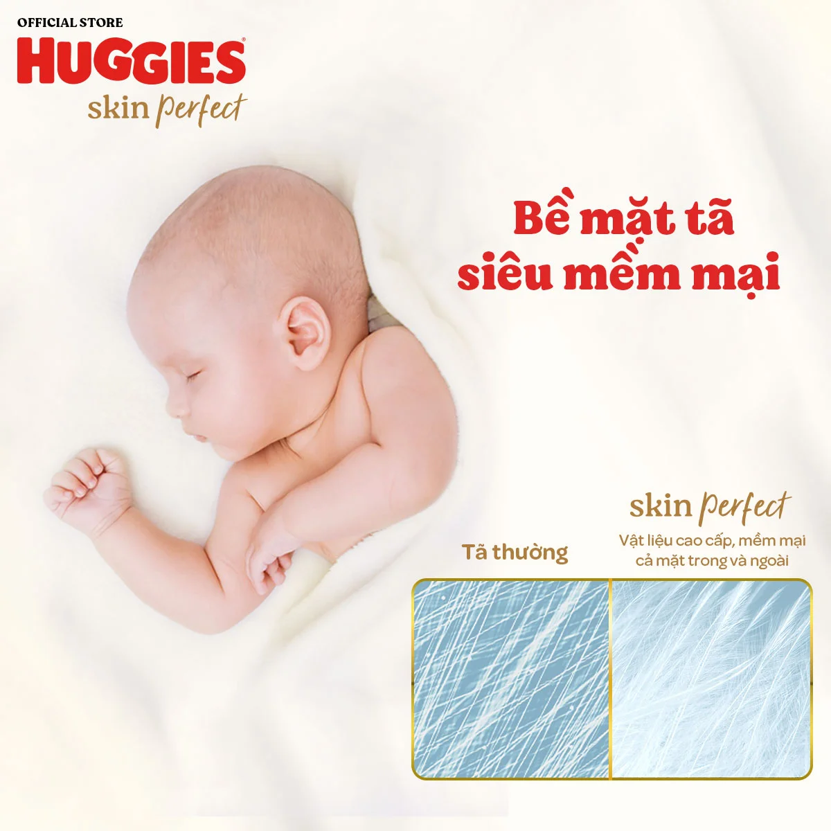 Miếng lót lọt lòng Huggies Skin Perfect (Newborn 1, dưới 5kg, 108 miếng)