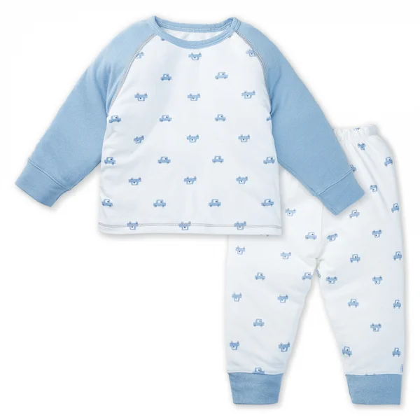 Set 2 Bộ kháng khuẩn Modal dài Xe hơi Animo VD1023005 (0-24M,Xanh biển)