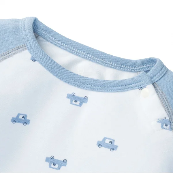 Set 2 Bộ kháng khuẩn Modal dài Xe hơi Animo VD1023005 (0-24M,Xanh biển)