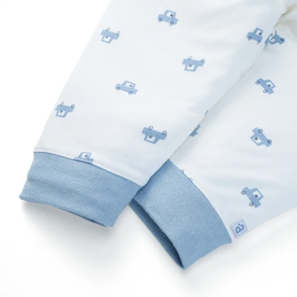 Set 2 Bộ kháng khuẩn Modal dài Xe hơi Animo VD1023005 (0-24M,Xanh biển)