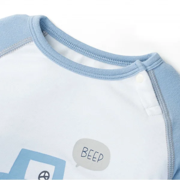 Set 2 Bộ kháng khuẩn Modal dài Xe hơi Animo VD1023005 (0-24M,Xanh biển)