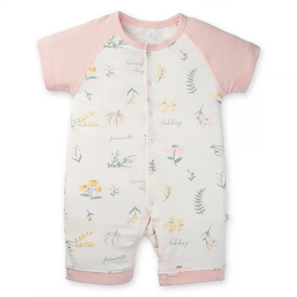 Set 2 Bodysuit kháng khuẩn đùi Hoa nắng Animo VD1023007 (0-12M,Kem)