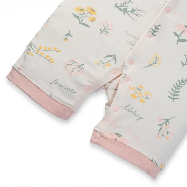 Set 2 Bodysuit kháng khuẩn đùi Hoa nắng Animo VD1023007 (0-12M,Kem)