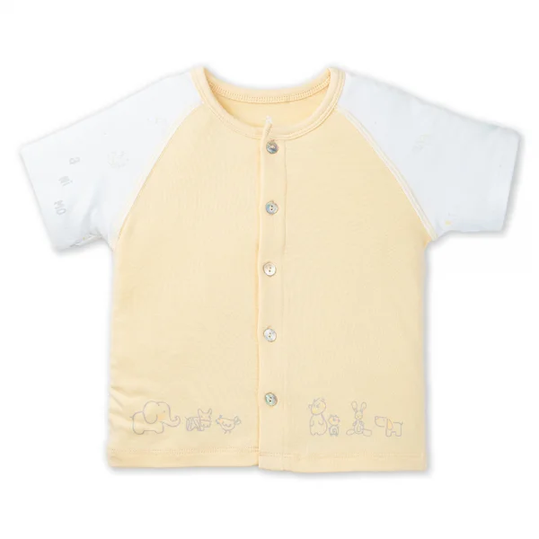 Set 2 Bộ kháng khuẩn Modal ngắn Cầu vồng Animo VD1023002 (0-24M,Vàng)