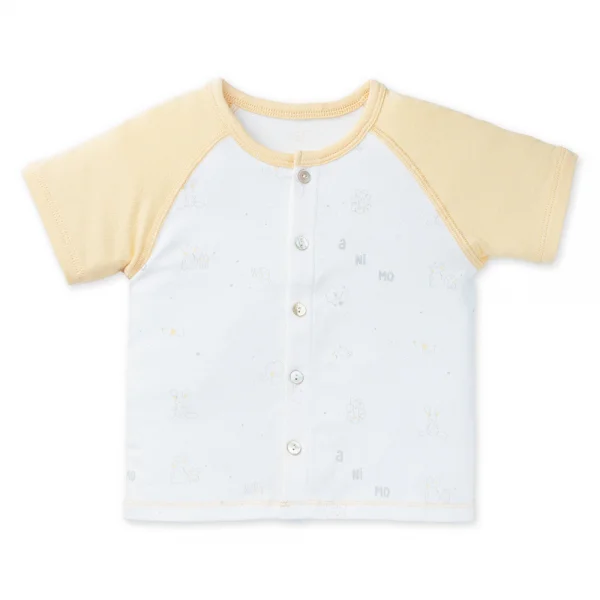 Set 2 Bộ kháng khuẩn Modal ngắn Cầu vồng Animo VD1023002 (0-24M,Vàng)