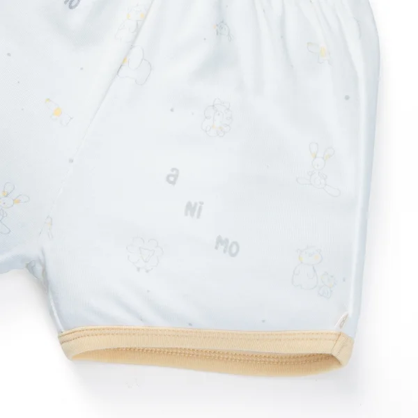 Set 2 Bộ kháng khuẩn Modal ngắn Cầu vồng Animo VD1023002 (0-24M,Vàng)